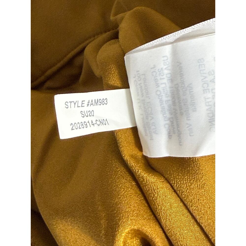 J.Crew Collection Silk Twill High Rise Belted Wide Leg Trouser Golden Brandy 2 - Picture 9 of 12